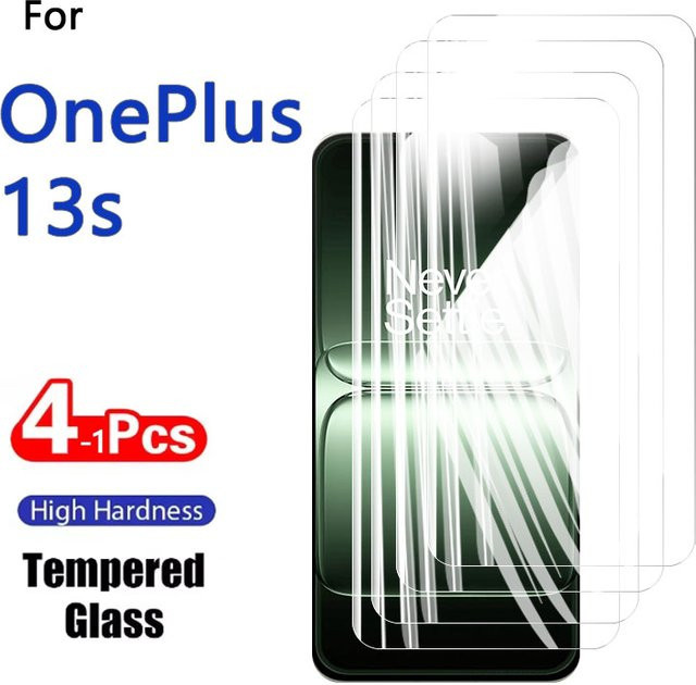 Set aus 1 bis 4 HD-Displayschutzfolien aus gehärtetem Glas für OnePlus 13s 13S, transparent, kratzfest mit 9H Härtegrad - Bild 1