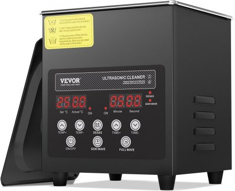 VEVOR Ultraschallreiniger 2 L, 60 W digitales Ultraschallreinigungsgerät mit 40 kHz, Schonmodus, verbesserter Entgasung, Heizung und Timer, Schwarz - Bild 1