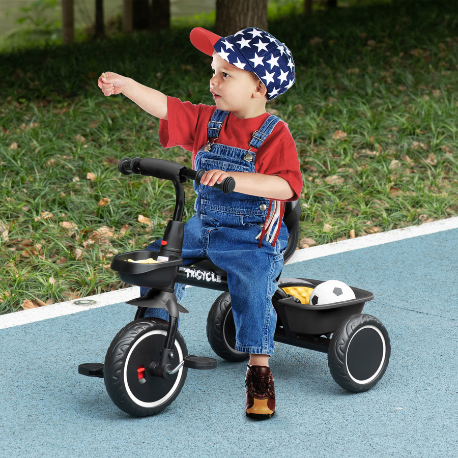 Aosom Mitwachsendes Kinderdreirad, Schwarz, ab 2 Jahre - Bild 2