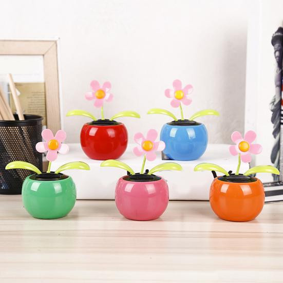 Solarbetriebenes Auto-Ornament von xiekeying mit tanzender Blume in Multicolour als lustige Dekoration für dein Armaturenbrett - Bild 2