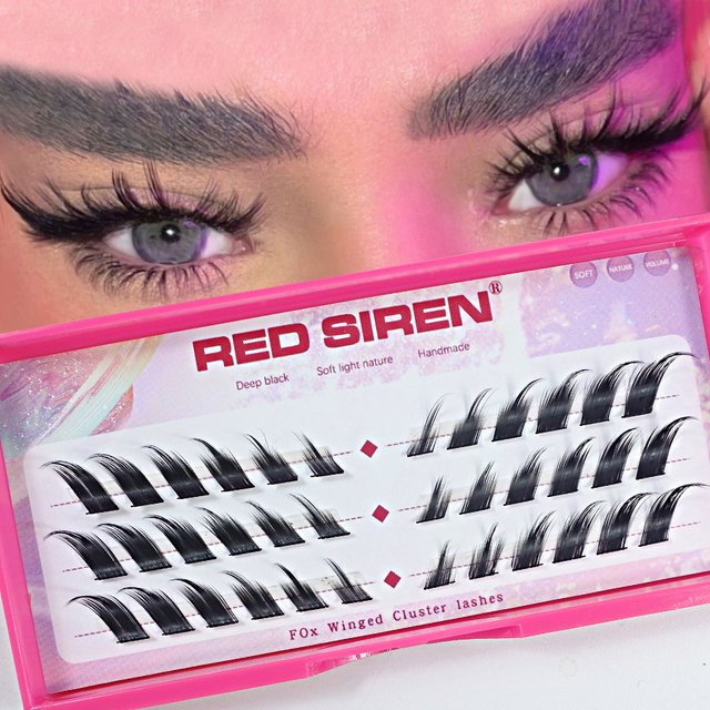 RED SIREN Fox Eye DIY Wimpern-Cluster, natürlich, Unisex - Bild 1