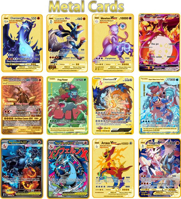 Bandai Pokémon Metallkarte, Gold, English Version - Bild 1