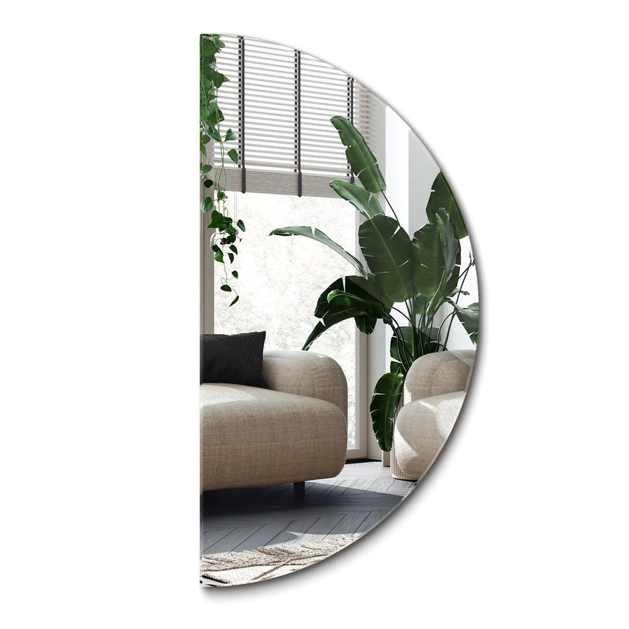 Wallfluent Moderner Halbkreis Spiegel ohne Rahmen B: 45 cm, H: 90 cm - Bild 2