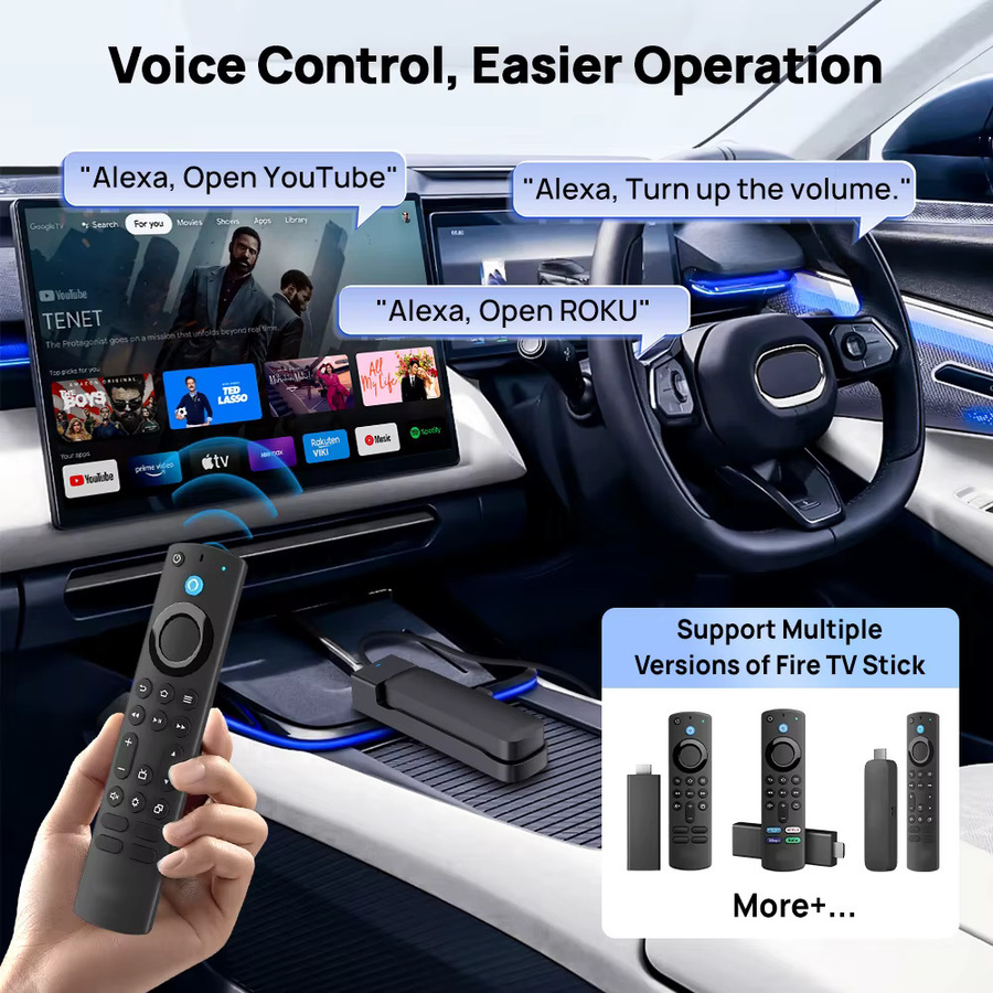 CarlinKit FireDrive Link CarPlay zu HDMI Streaming Box Auto TV Mate Konverter in Schwarz für Amazon Fire TV Stick HD 4K Max Lite - Bild 4