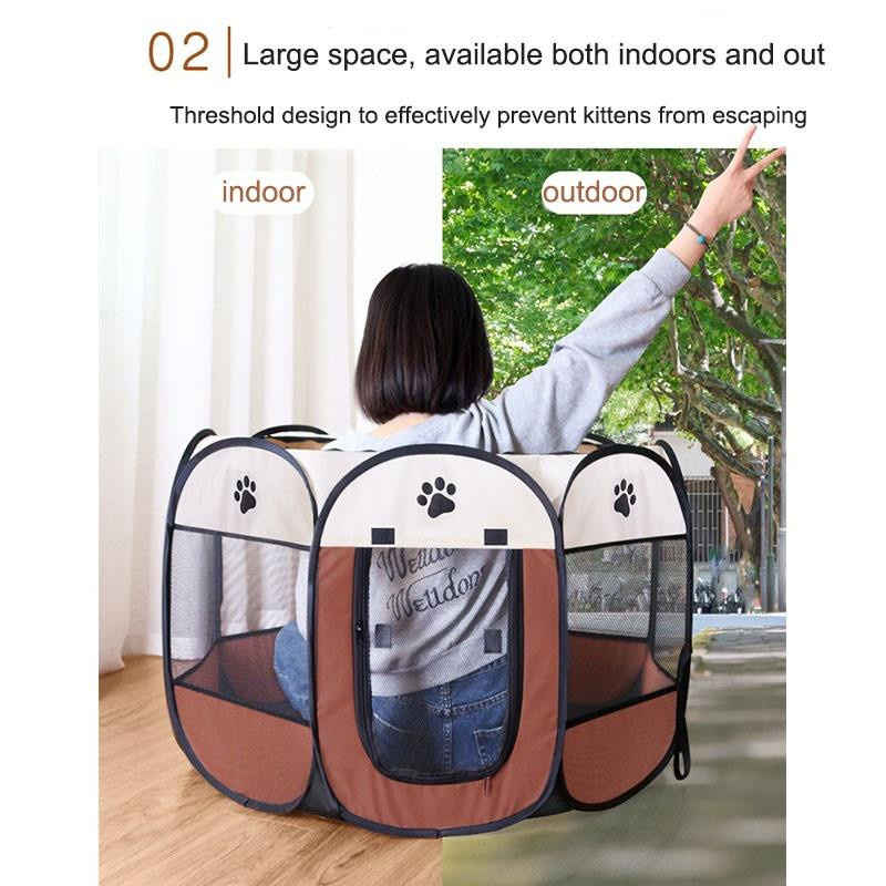 Tragbares und faltbares Katzenzelt sowie Haustierzelt für den Außenbereich von Household supplies MH, B/T/H: 73 x 73 x 43 cm - Bild 4