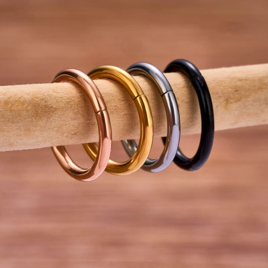 ihera Nasenringe, Titan, Bunt, Unisex, Creolen - Bild 1