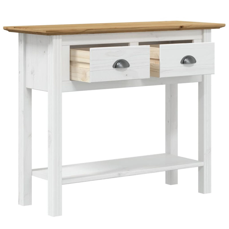 vidaXL Konsolentisch BODO aus massivem Kiefernholz, Braun, B/T/H: 91 x 35 x 74 cm - Bild 2
