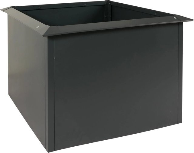 PROREGAL Metallhochbeet mit Schneckenkante aus Eisen in Anthrazit, H x B x T: 78 x 110 x 110 cm - Bild 1