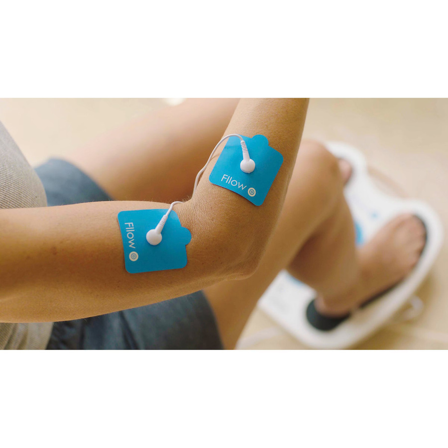 4 Stück TENS-Pads in Weiß und Blau für das EMS-Fußmassagegerät Fllow - Bild 2