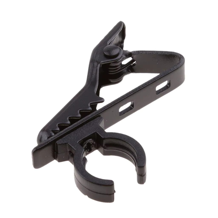10er Packung Metall Mikrofon-Clip für Lavalier- und Ansteckmikrofone, Durchmesser: 12 mm, Schwarz - Bild 2