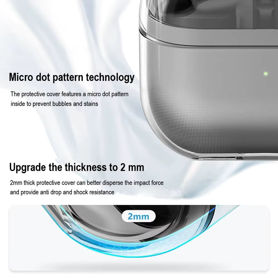 Transparente TPU-Schutzhülle für Samsung Galaxy Buds 3 Pro und Buds 3 mit Schlüsselring - Bild 2