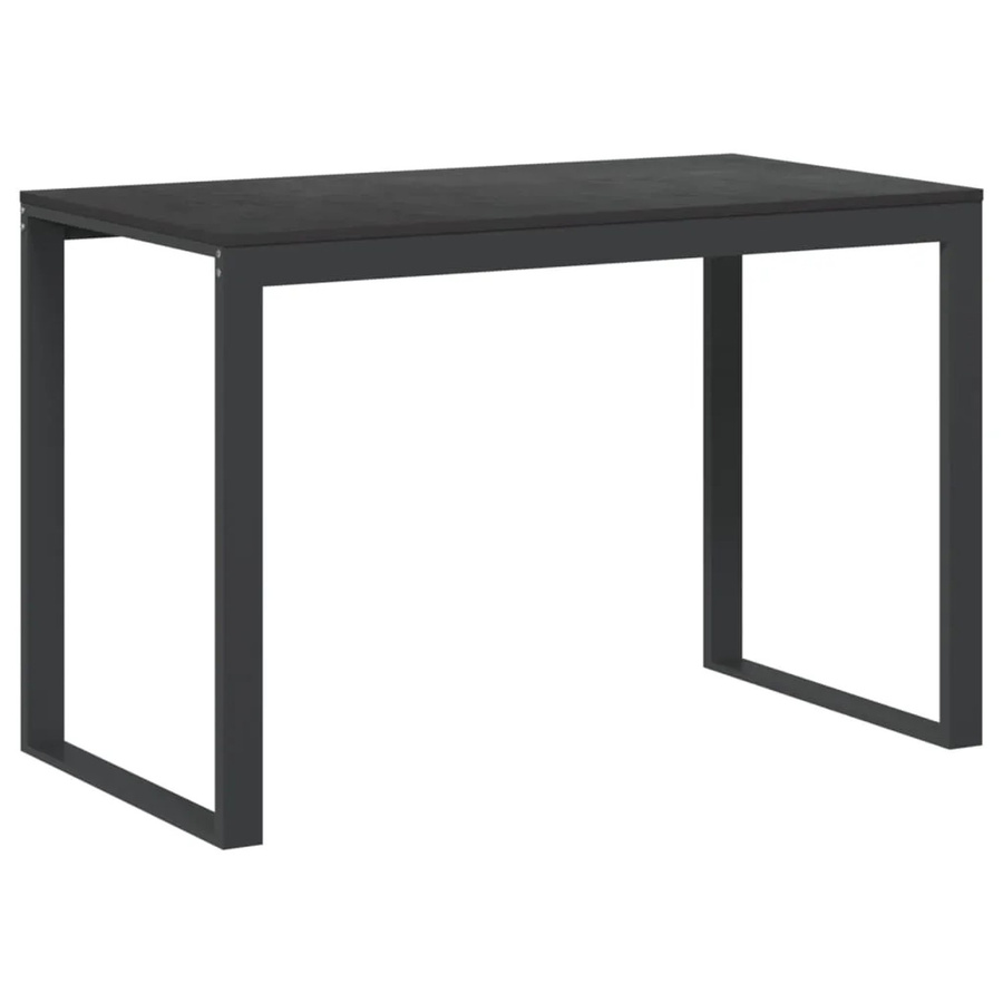 vidaXL Computertisch in Schwarz aus Holzwerkstoff und Metall für Zuhause und Büro, B/T/H: 110 x 60 x 73 cm - Bild 2
