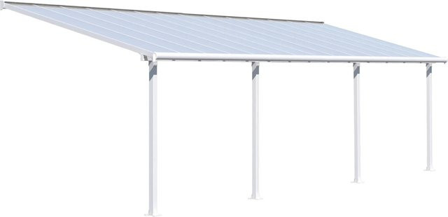 Palram - Canopia Olympia Terrassenüberdachung aus Polycarbonat in Weiß und Klar, B: 300 cm, T: 170 cm - Bild 1