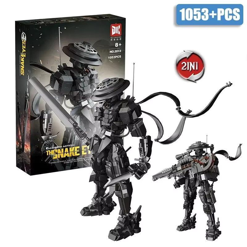 CETYL Mech Ninja Krieger Modellbausteine Set, 1053 Teile, Schwarz, MOC SWAT Mecha Soldat Spielzeug für Kinder und Erwachsene - Bild 2
