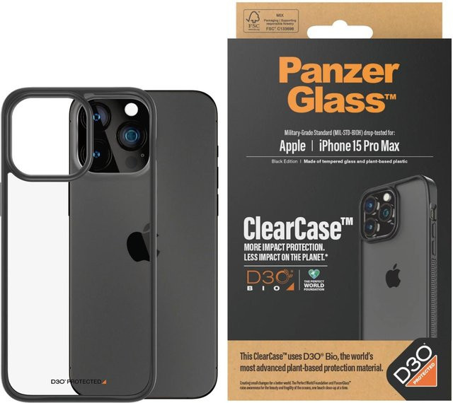 Apple Clear Case für iPhone 15 Pro Max in Transparent und Schwarz - Bild 1