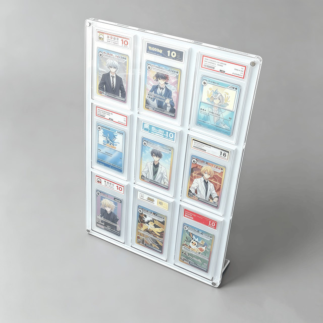 TAKARA TOMY 9-Fach Graded Card Stand, Displayhalter aus weißem Acryl - Bild 1