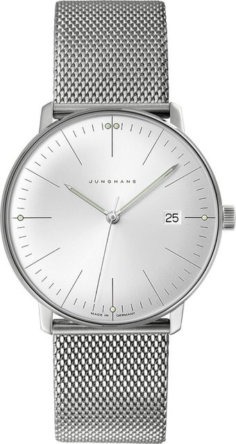 Junghans Armbanduhr Max Bill, Quarz, Edelstahl, 38 mm, Herren - Bild 1
