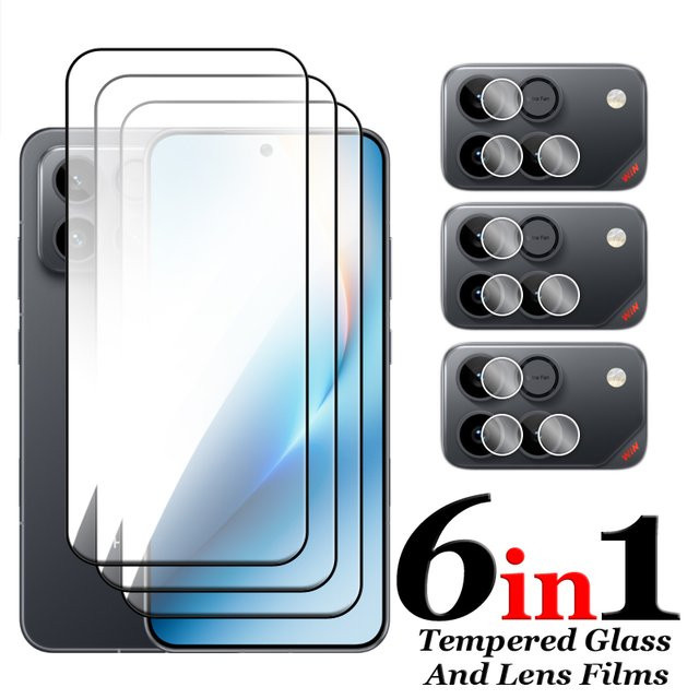 6in1 Schutzset für Honor Win und Honor Win RT mit gehärtetem Glas Display-Schutz und Objektivfolie in Transparent - Bild 1