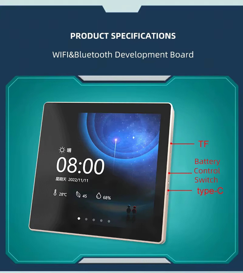 SHCHV ESP32-S3 Smart Display Entwicklungsboard 4,0 Zoll LCD TFT Modul mit WiFi und Bluetooth in Schwarz für Arduino LVGL - Bild 5