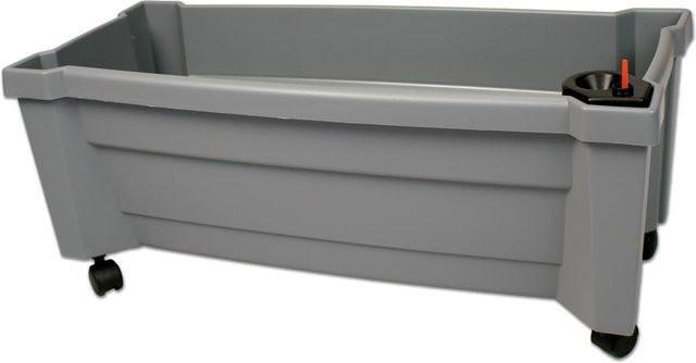 KHW Pflanzkasten Calypso mit Bewässerungssystem und Rollen in Grau - Bild 3