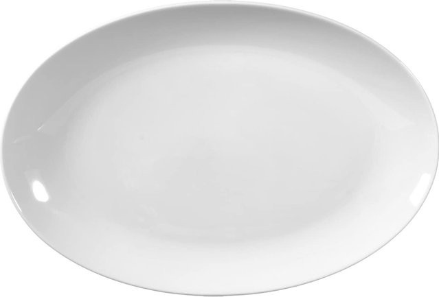 Seltmann Weiden Servierplatte Rondo/Liane aus Porzellan, Weiß, B: 31,3 cm, T: 21,1 cm - Bild 1