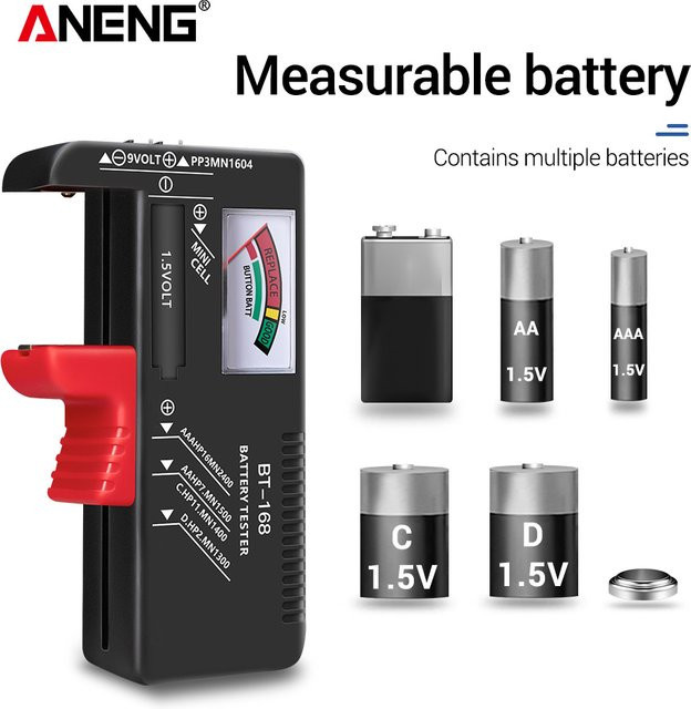 ANENG Batteriebehälter-Tester BT168 Universal-Batterietester für AA, AAA, C, D, 9 V und 1,5 V mit Zeigeranzeige - Bild 1