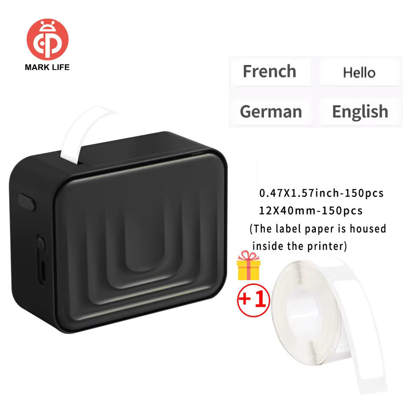 Marklife M1 Mini Thermo-Etikettendrucker, tragbarer Bluetooth-Drucker in Weiß - Bild 5