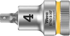 Wera Zyklop Bitnuss 3/8 Zoll mit Haltefunktion für Innensechskantschrauben, Silber - Bild 1