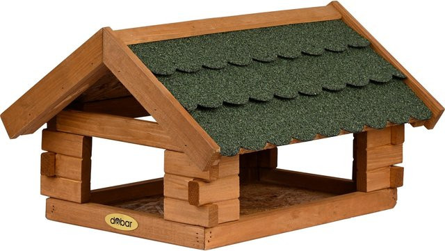 dobar Vogelhaus Blockhaus mit Bitumendach in Grün - Bild 1