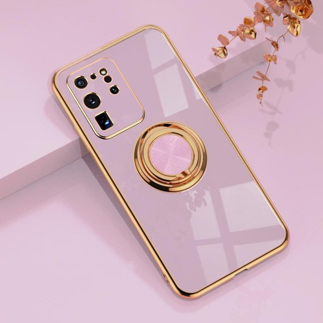 Magnetische Silikon Hülle mit Ring Ständer für Samsung Galaxy S25 S24 S23 S26 S22 S21 S20 Ultra Plus FE A55 A15 A35 A17 A56 5G in Violett - Bild 1
