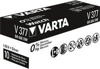 VARTA Silberoxid-Knopfzelle 377 in Silber und Schwarz - Bild 1
