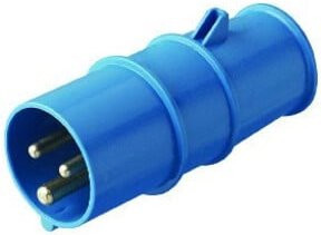 REV CEE Caravan-Stecker 3-polig 16A 250V Blau IP44 aus Kunststoff - Bild 1
