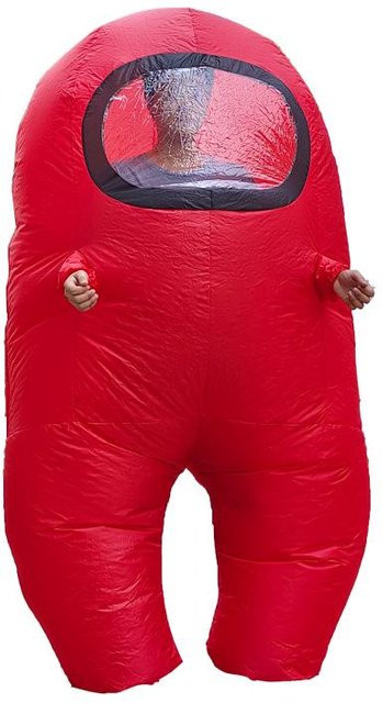 Among Us Astronautenanzug, Rollenspielkostüm, Rot, Weltraum - Bild 1