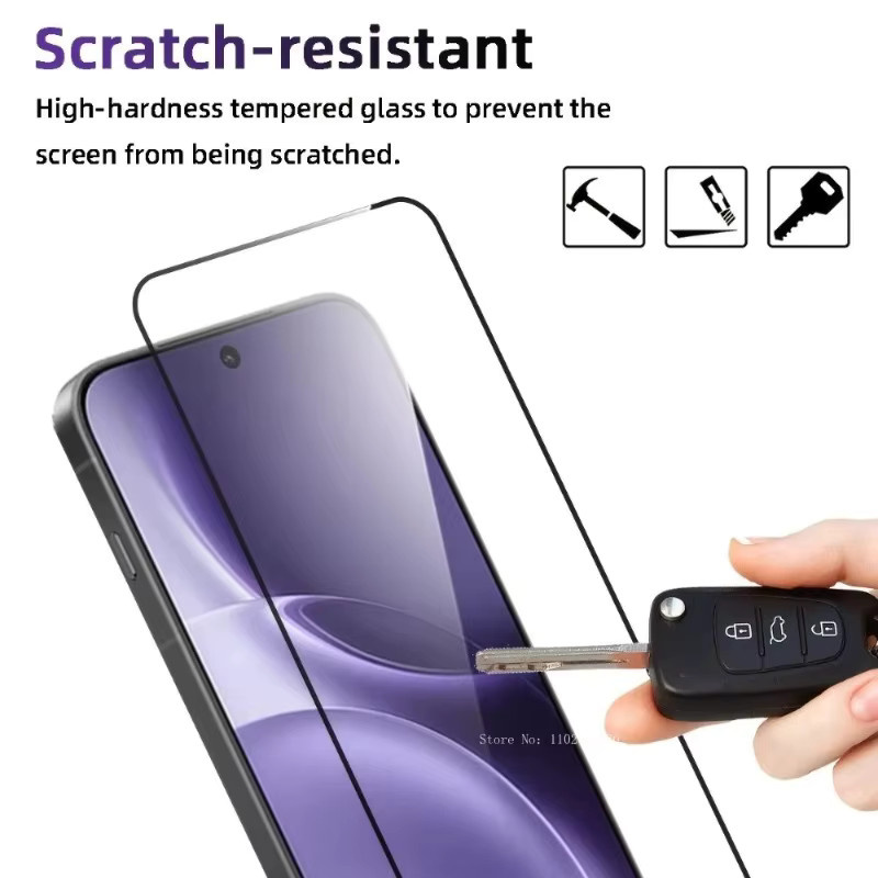 ZMZE 3er-Pack Randlose Gehärtete Glasfolien für iPhone 16 Pro Max in Schwarz und Transparent - Bild 3