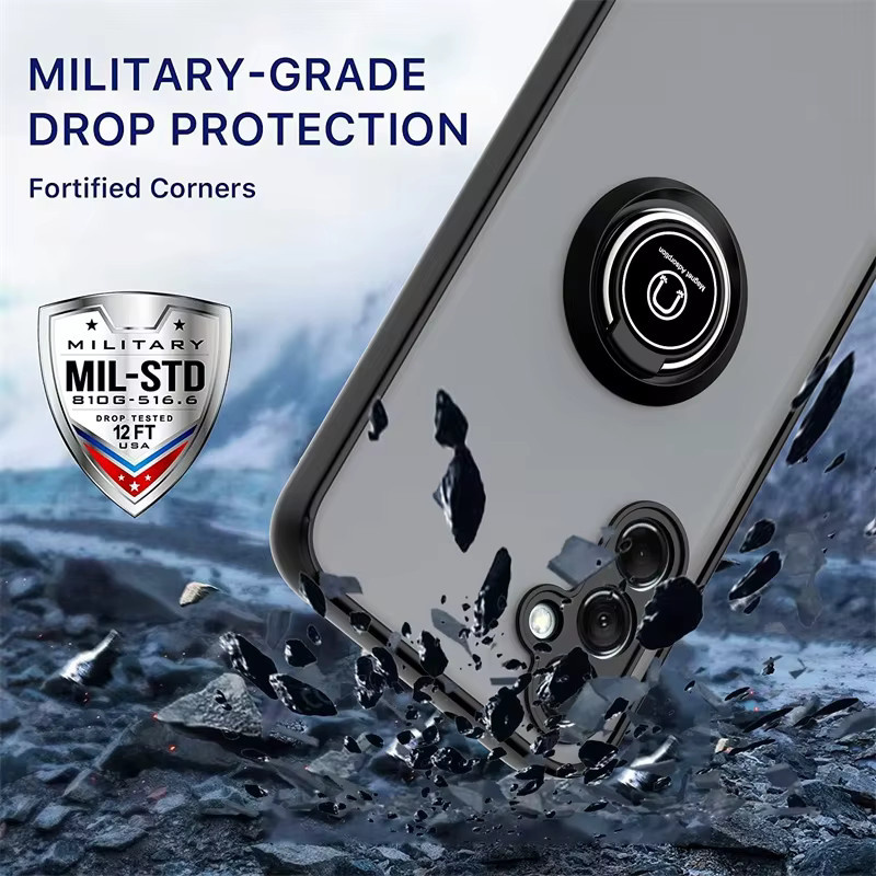 Samsung Handyhülle mit Ring-Ständer und Stoßschutz in Rot für A56 A55 A35 A14 A15 A25 A05S A24 A34 A04S A13 A33 A52S A32 A54 A53 A73 A31 A23 - Bild 3