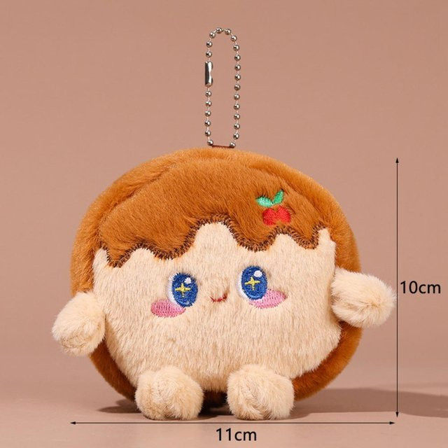 Yiran toy Hamburger Plüschtier Schlüsselanhänger Hähnchenschenkel Käse, orange - Bild 1