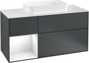 V&B Waschtischunterschrank Finion in Mattblau lackiert, Breite: 120 cm, Tiefe: 50,1 cm, Höhe: 50,1 cm - Bild 1