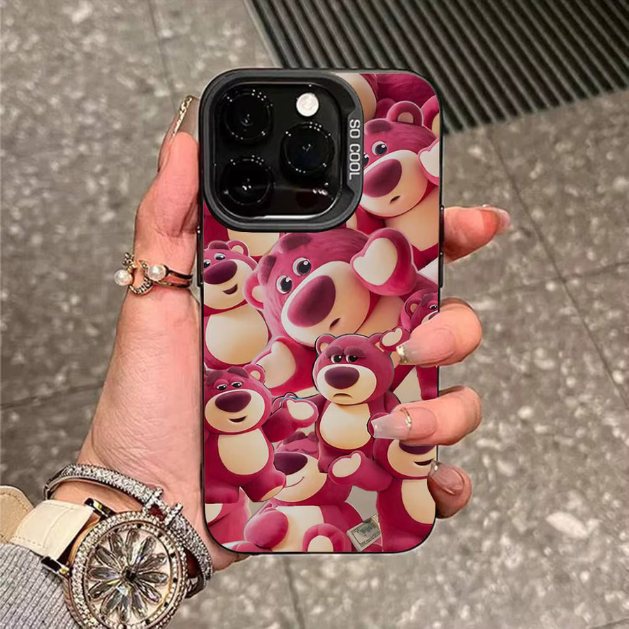 Kawaii Lotso Bär Handyhülle für Apple iPhone in Pink - Bild 3