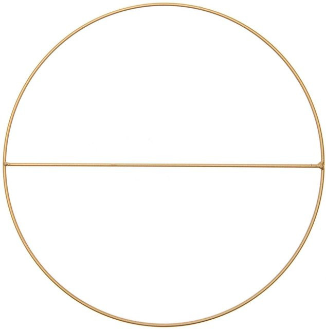 Rico Design Metallring mit Querstrebe in Gold Ø 25 cm - Bild 1