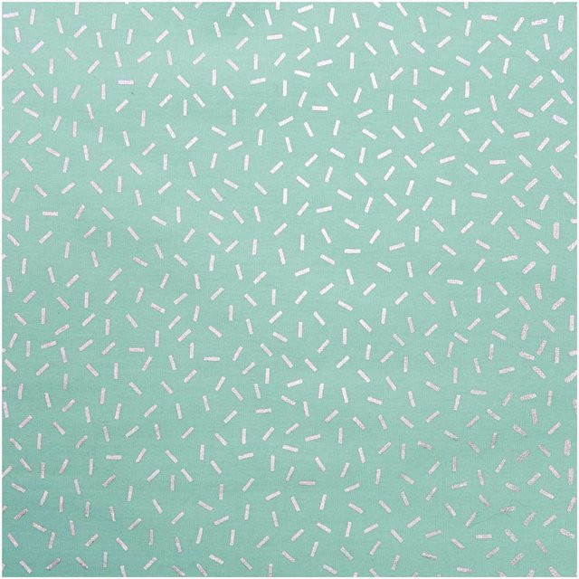 Rico Design Druckstoff Striche in Mint mit 140 cm Breite - Bild 1