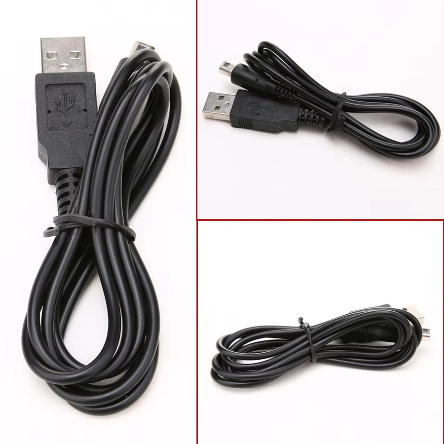 USB-Ladekabel und Datensynchronisationskabel für Nintendo 2DS, 3DS und 3DS XL in Schwarz, Länge: 100 cm - Bild 4