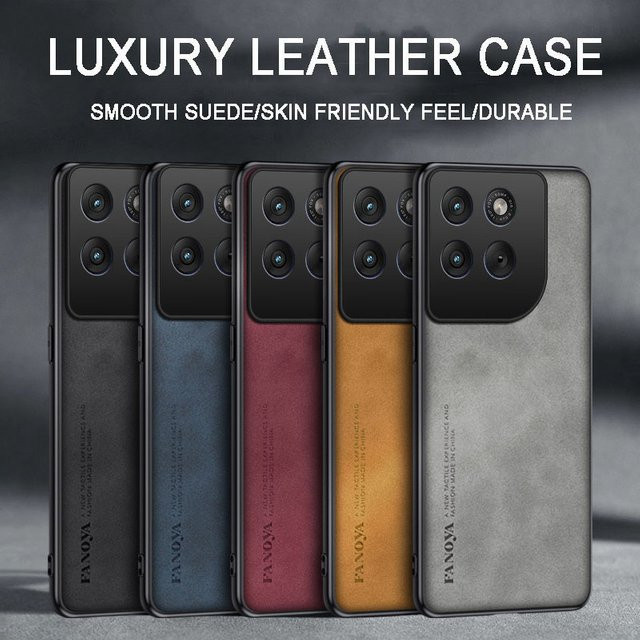 Stoßfeste Leder-Schutzhülle für Motorola Moto G67 Power in Rot - Bild 1