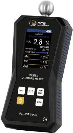 PCE Instruments Materialfeuchtemessgerät PCE-PMI 13 in Schwarz zur Messung von Baufeuchte und Holzfeuchte mit 0,1% Auflösung und 0,5% Genauigkeit - Bild 1
