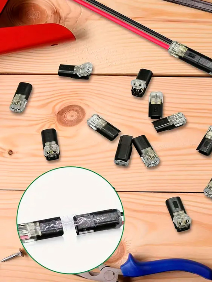 Verriegelbare Steckbare Doppeldraht-LED-Verbinder 2-Pin 2-Wege Universelle Kompakte Kabelverbinder - Bild 6