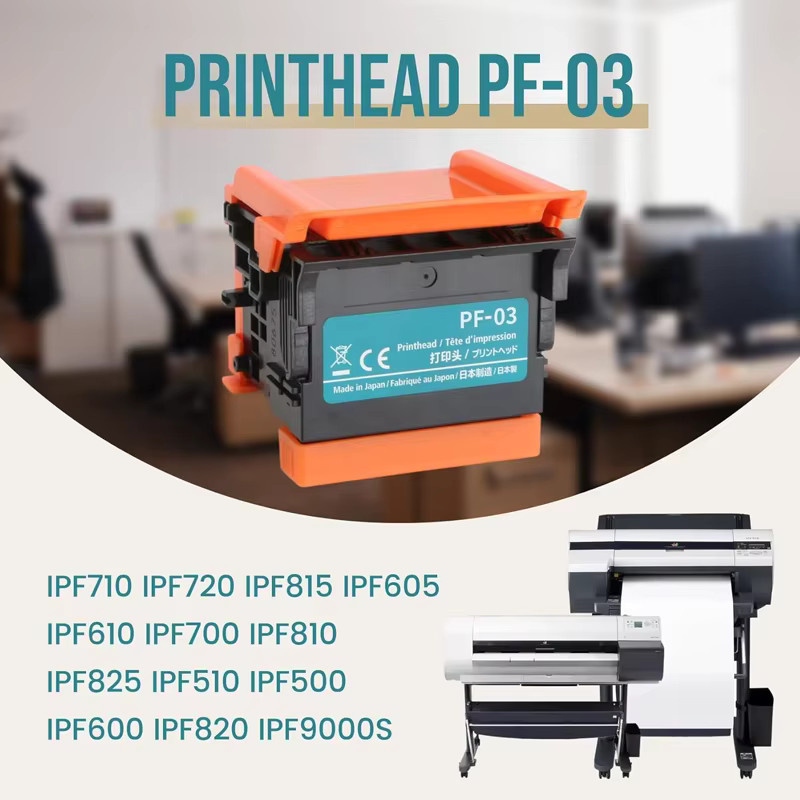 Canon PF-03 Druckkopf für Drucker der Serien IPF500, IPF510, IPF600, IPF605, IPF810, IPF815, IPF820, IPF825, IPF5100, IPF6000S, IPF6100, IPF8000, IPF8100 und IPF9000S, refurbished, orange - Bild 2