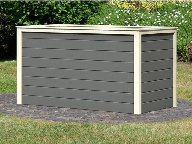 Karibu Hochbeet aus Massivholz Nordische Fichte in Terragrau B: 128 cm, H: 85 cm, T: 82 cm - Bild 1