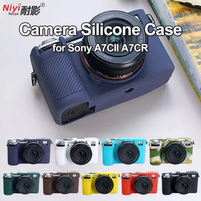 Silikon-Schutzhülle für Sony Alpha 7C Mark II und A7CR in Blau inklusive Displayschutzfolie - Bild 1
