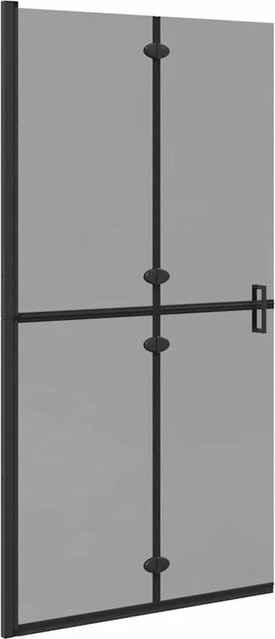 vidaXL Walk-In Duschwand aus Glas in Schwarz, rechteckig, B: 100 cm, T: 6,5 cm, H: 190 cm - Bild 1