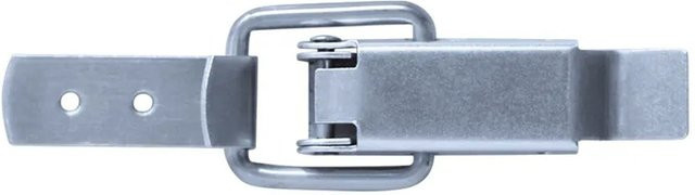 Goebel 100 Spannverschlüsse Kappenschloss aus verzinktem Stahl in Silber inklusive Gegenhaken und Kastenriegelschloss - Bild 1