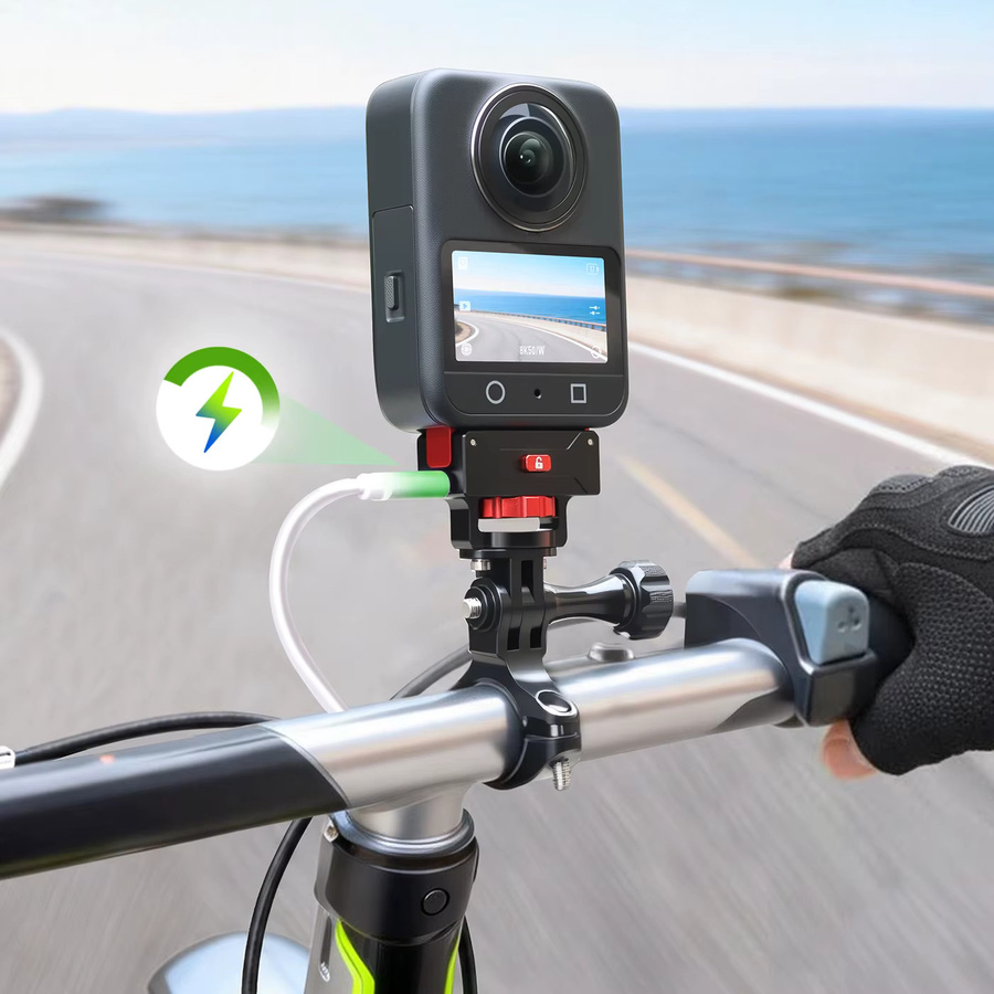 DJI Osmo Action Kamera Schnellverschluss-Magnethalterung mit USB-C Ladestation und 1/4 Zoll Stativanschluss in Schwarz - Bild 4
